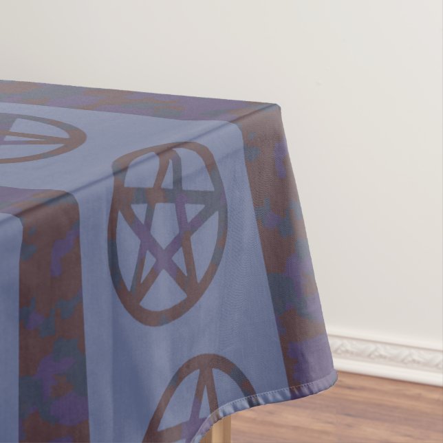 Rusty Pentagram Blue Tablecloth (In Situ)
