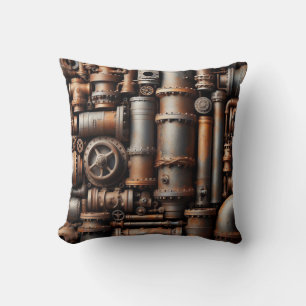 Rusty Pipes Throw Pillow