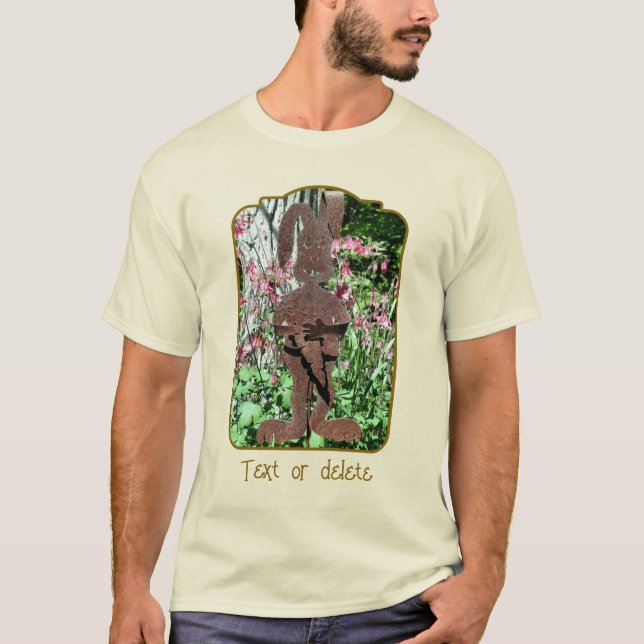 Rusty Rabbit Columbine Flower Garden Personalized T-Shirt (Front)