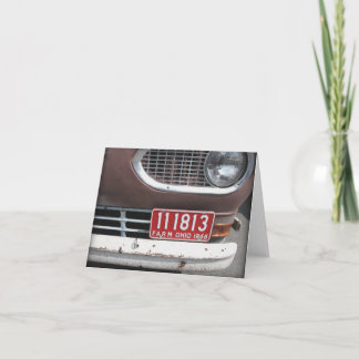 Rusty Red Farm Truck blank note card