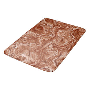 Rusty Red Marble abstract Bath Mat