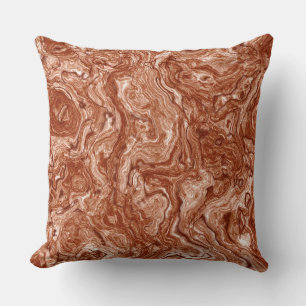 Rusty Red Marble abstract Cushion