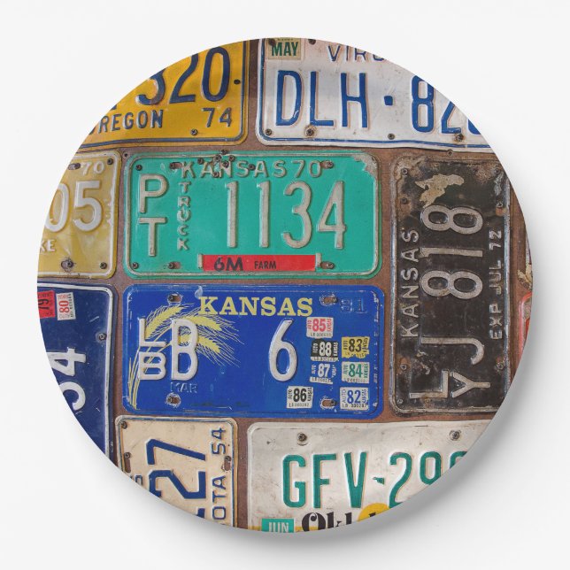 Rusty Retro License Plate Collection (Front)