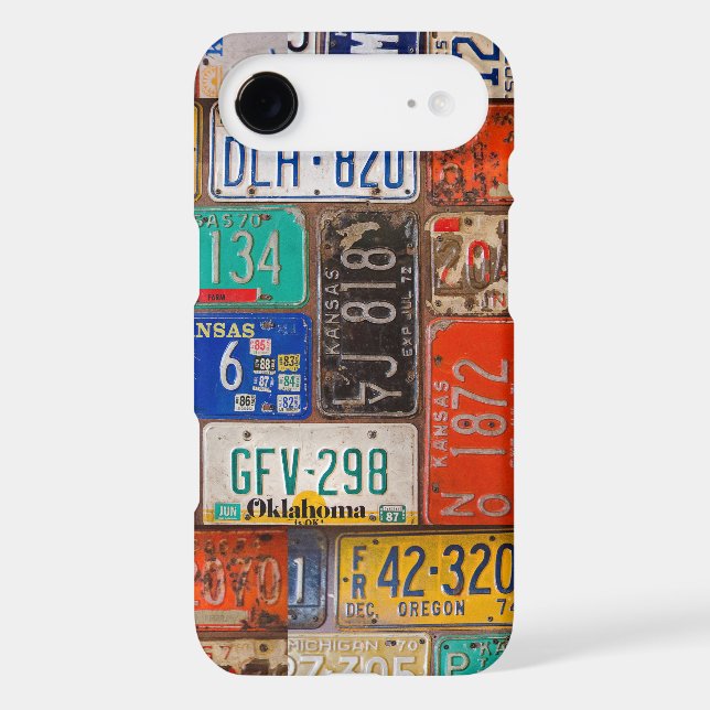 rusty retro license plates Case-Mate iPhone case (Back)