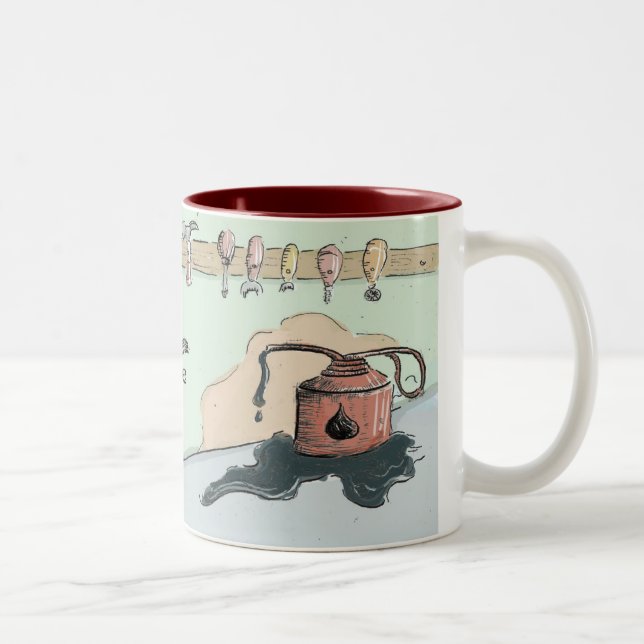 Rusty Robot Two-Tone Coffee Mug (Right)