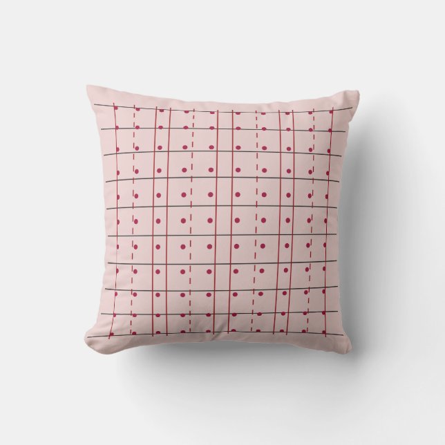 Rusty Rose Geometric Accent Pillow (Front)