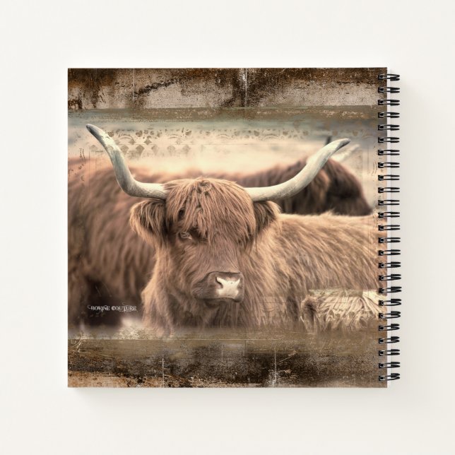 Rusty Scottish Highlander Notebook Journal (Back)