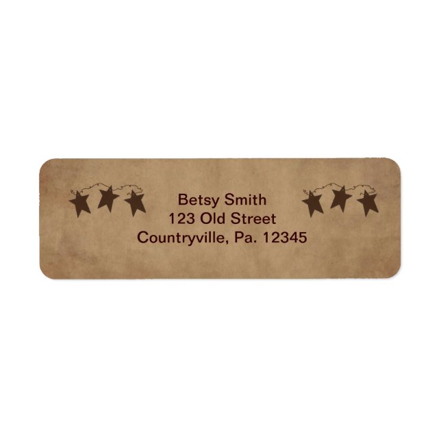 Rusty Stars Address Label Return Address Label (Front)