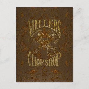 Rusty Steel Logo with Rivets Postcard
