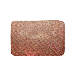 Rusty steel plate, grungy metal texture. bath mat