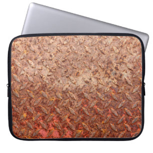 Rusty steel plate, grungy metal texture. laptop sleeve