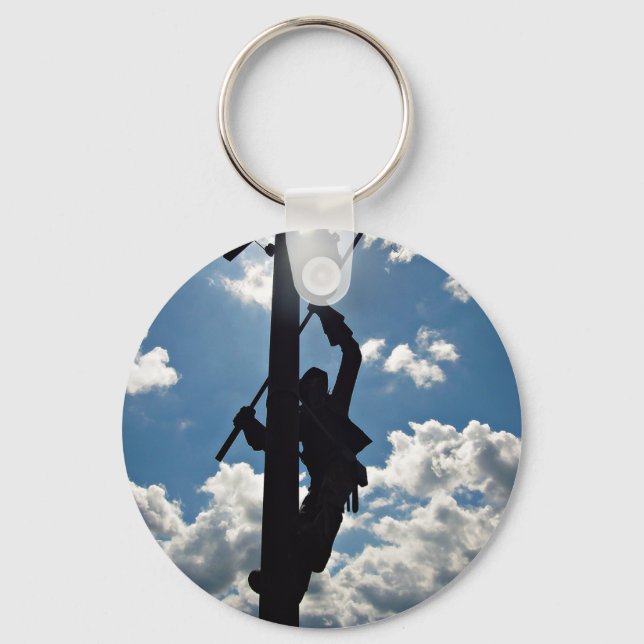 Rusty the Lineman Key Ring (Front)