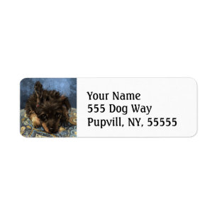 Rusty the Poodle Return Address Label