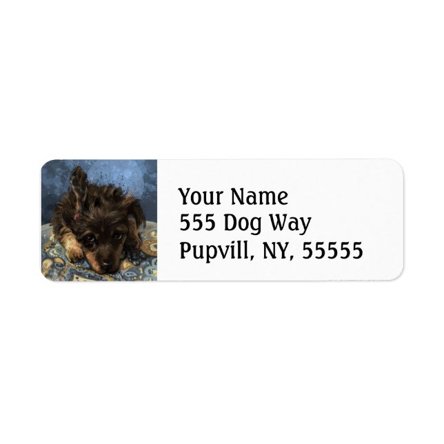 Rusty the Poodle Return Address Label (Front)