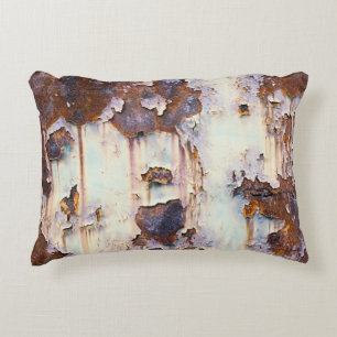 Rusty Train Wagon Peeling Paint Decorative Cushion