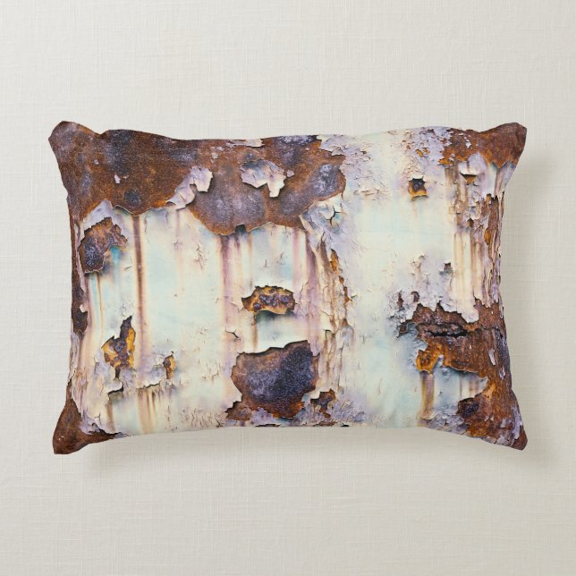 Rusty Train Wagon Peeling Paint Decorative Cushion (Front)