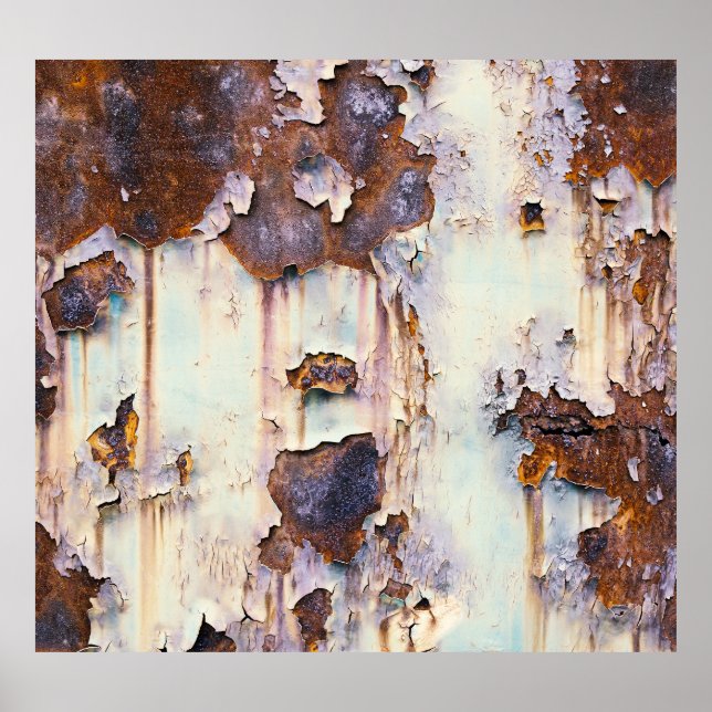 Rusty Train Wagon Peeling Paint Poster (Front)
