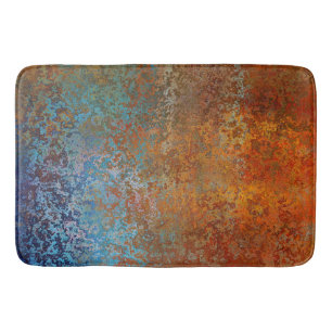 Rusty, Verdigris, Grunge Steampunk Bath Mat