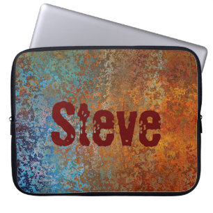 Rusty, Verdigris, Grunge Steampunk Laptop Sleeve