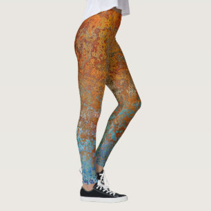 Rusty, Verdigris, Grunge Steampunk Leggings