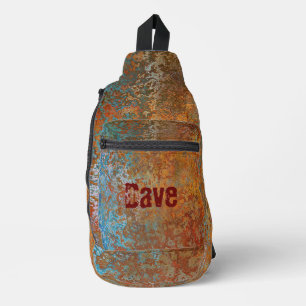 Rusty, Verdigris, Grunge Steampunk Personalised Sling Bag