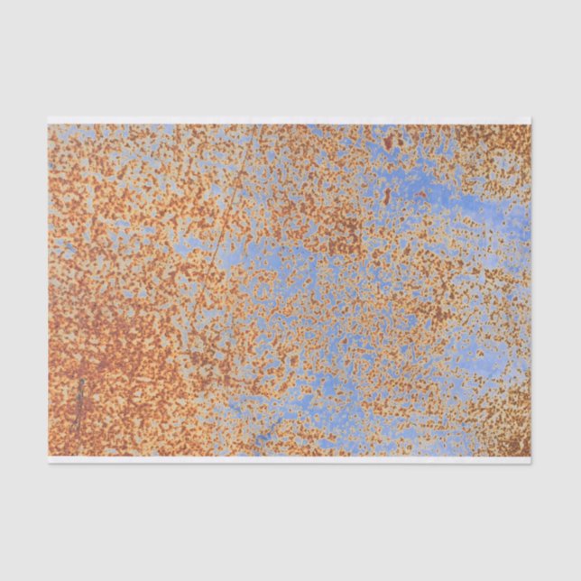 Rusty Weathered Grunge Light Purple Blue Urban DIY Tissue Paper (Front)