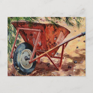 Rusty Wheelbarrow 2009 Postcard