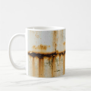 Rusty White Metal: Textured Surface Coffee Mug