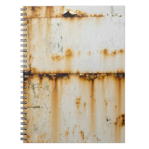 Rusty White Metal: Textured Surface Notebook