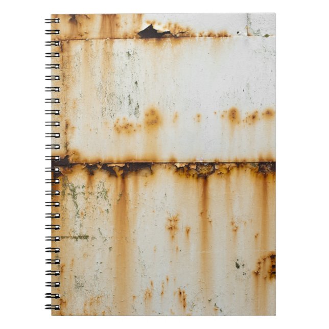 Rusty White Metal: Textured Surface Notebook (Front)