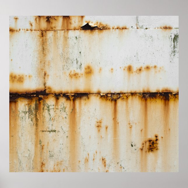 Rusty White Metal: Textured Surface Poster (Front)