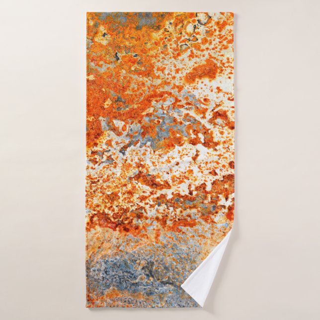 Rusty Zinc grunge background Bath Towel (Bath Towel)