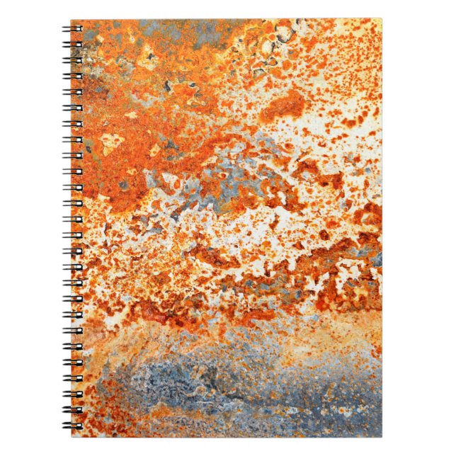 Rusty Zinc grunge background Notebook (Front)