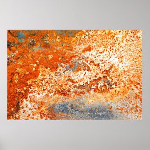 Rusty Zinc grunge background Poster