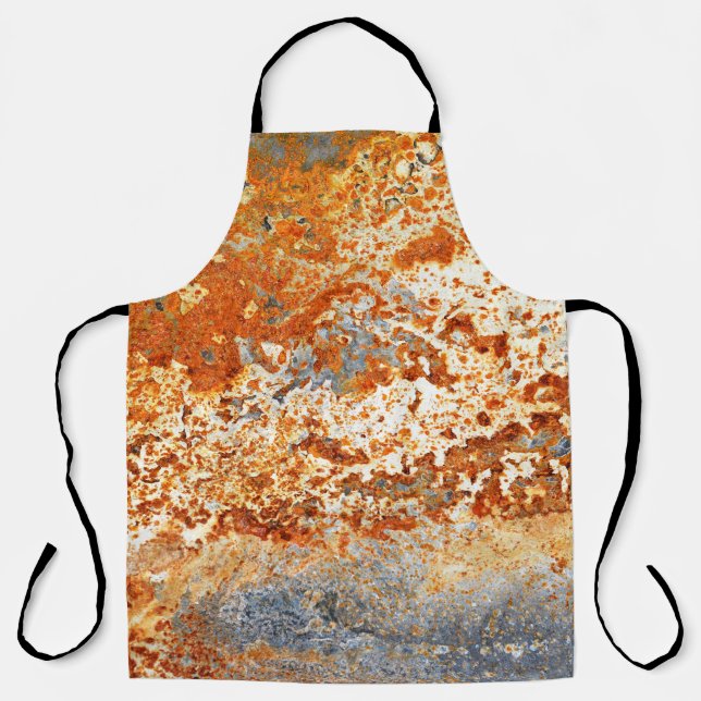 Rusty zinc: grunge texture background. apron (Front)