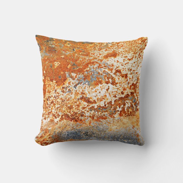 Rusty zinc: grunge texture background. cushion (Front)