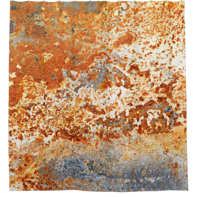 Rusty zinc: grunge texture background. shower curtain (Front)