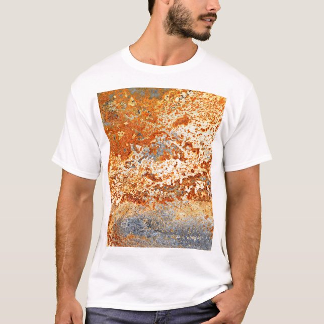 Rusty zinc: grunge texture background. T-Shirt (Front)