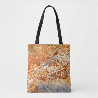 Rusty zinc: grunge texture background. tote bag