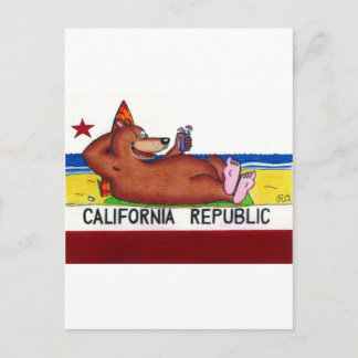 Rusty's California Bear Flag Postcard