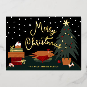 Rusty's Christmas Eve Customisable Foil Holiday Card