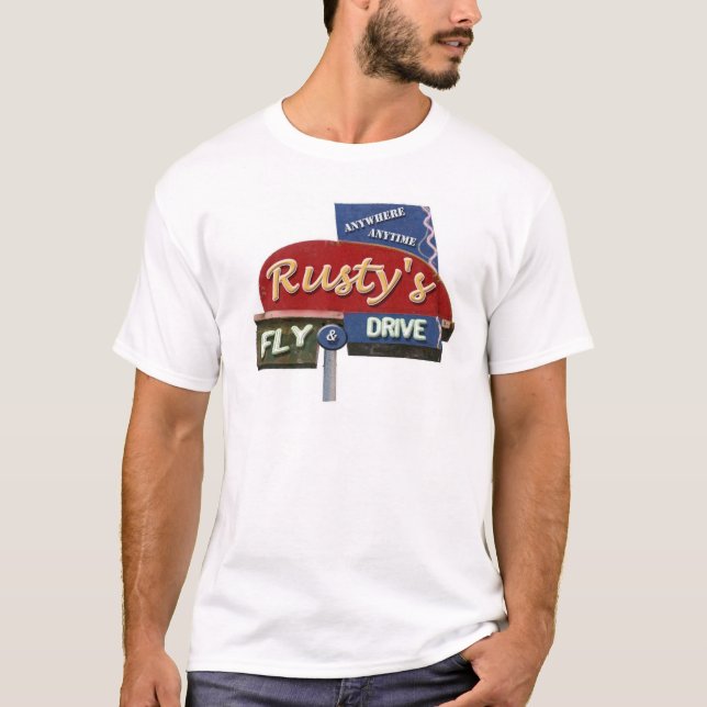 Rusty's Fly & Drive T-Shirt (Front)