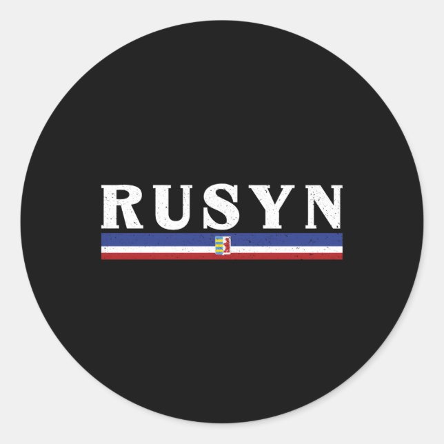 Rusyn Carpatho Slavic Ethnic Carpathian Diaspora R Classic Round Sticker (Front)