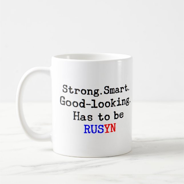 rusyn strong coffee mug (Left)