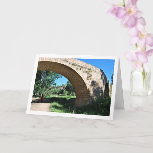 Ruta del Agua Bridge View, Chelva, Valencia, Spain Card (Orchid)