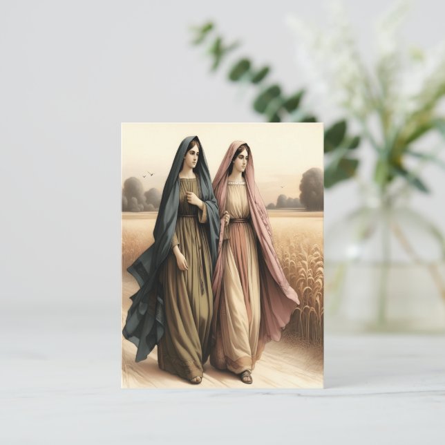 Ruth 1 Journey of Faithful Devotion Postcard (Standing Front)