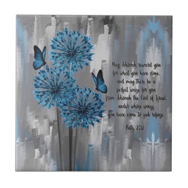 Ruth 2:12 ceramic tile (Front)