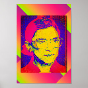 Ruth Bader Ginsburg 1983, Pop Art Portrait Poster