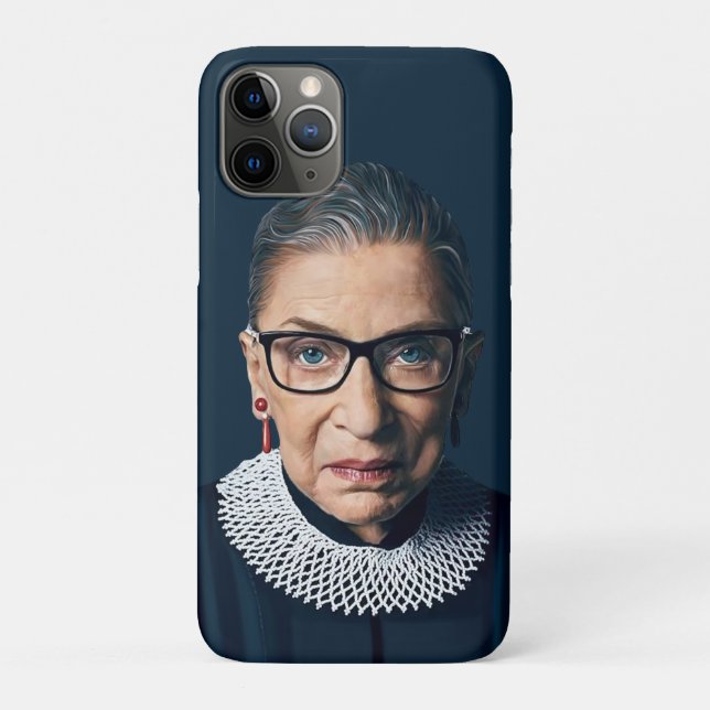 Ruth Bader Ginsburg blue background Case-Mate iPhone Case (Back)