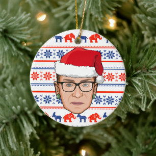 RUTH BADER GINSBURG Christmas Ceramic Ornament